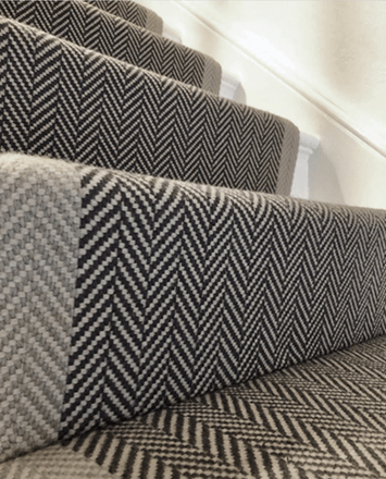 Off The Loom Felton Border Cargo Grey Stair Runner is available from Flooring 4 You Ltd in Cheshire